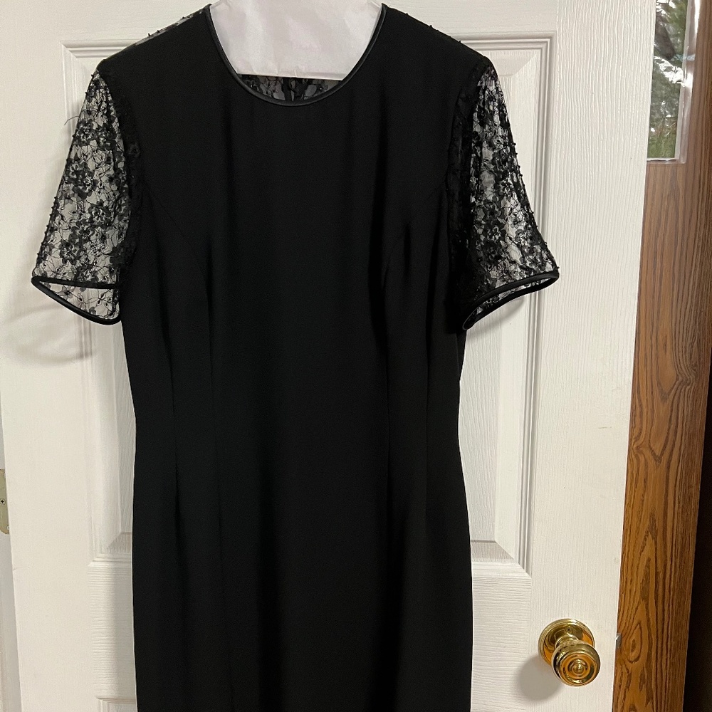 Donna Morgan, black, dressy dress, size 10